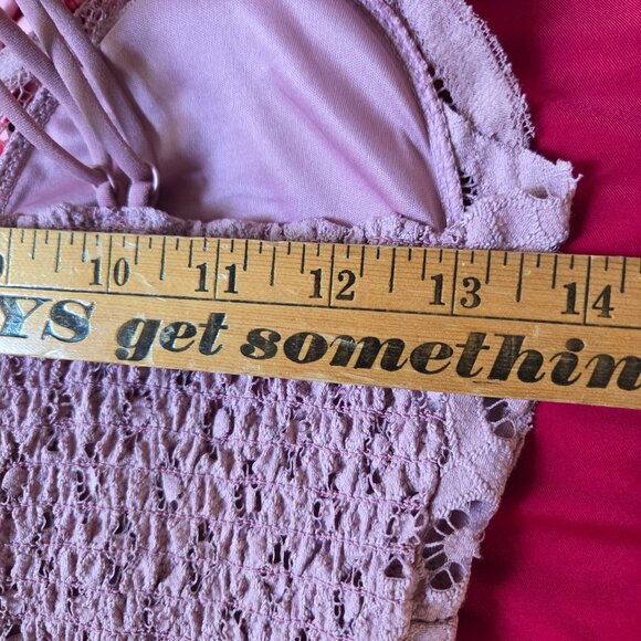 NWT ZENANA BOUTIQUE PINK LACED BRALETTE MINI DRESS SIZE LARGE - Picture 15 of 16